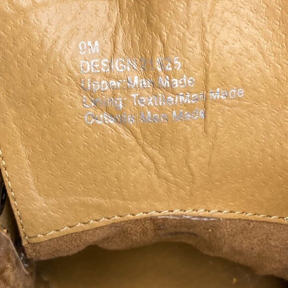 Kenneth Cole Reaction Tan Vegan Leather Lace-Up Ankle Boots Men's Size 9 - Picture 9 of 9